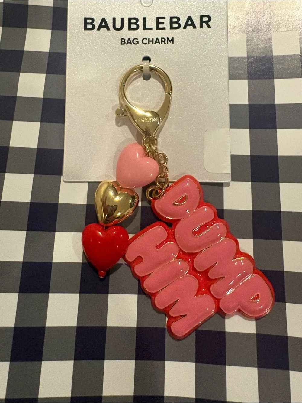 BaubleBar 'DUMP HIM' Heart Bag Charm Keychain